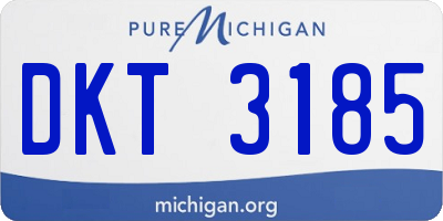 MI license plate DKT3185