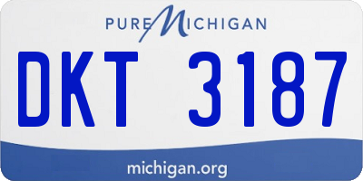 MI license plate DKT3187