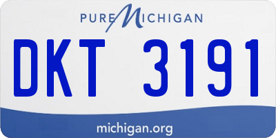 MI license plate DKT3191