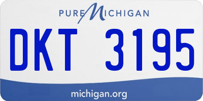 MI license plate DKT3195