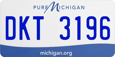 MI license plate DKT3196
