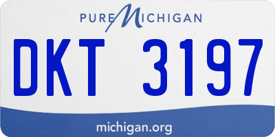 MI license plate DKT3197