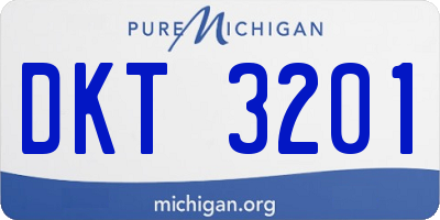 MI license plate DKT3201