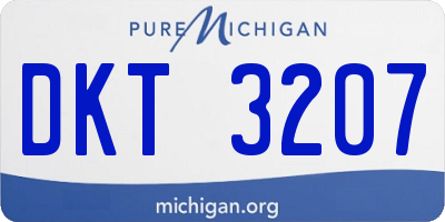 MI license plate DKT3207