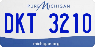 MI license plate DKT3210