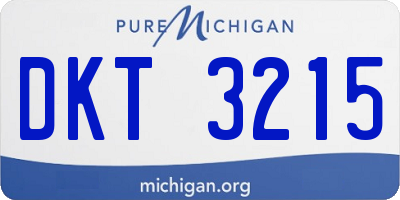 MI license plate DKT3215