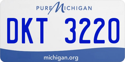 MI license plate DKT3220