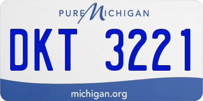MI license plate DKT3221