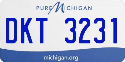 MI license plate DKT3231