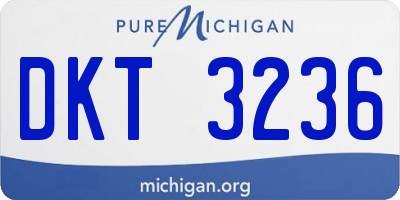 MI license plate DKT3236