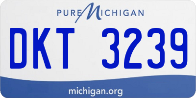 MI license plate DKT3239