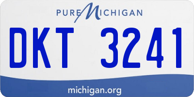 MI license plate DKT3241
