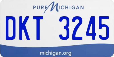 MI license plate DKT3245