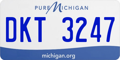 MI license plate DKT3247