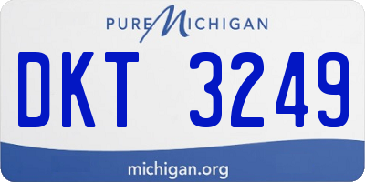MI license plate DKT3249