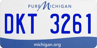 MI license plate DKT3261