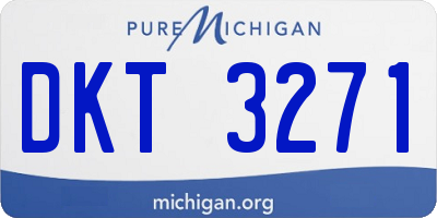 MI license plate DKT3271