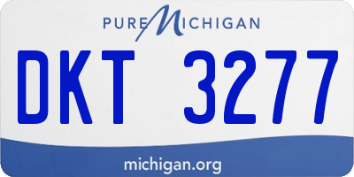 MI license plate DKT3277