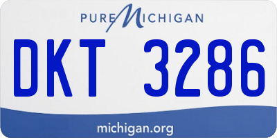 MI license plate DKT3286