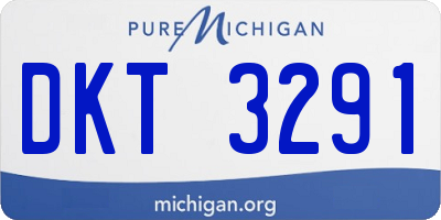 MI license plate DKT3291