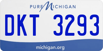 MI license plate DKT3293