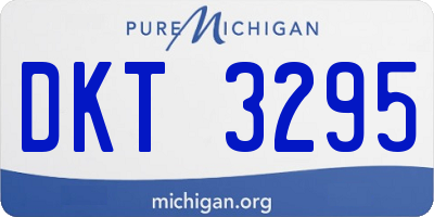 MI license plate DKT3295