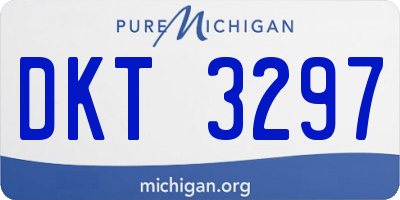 MI license plate DKT3297