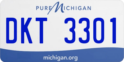 MI license plate DKT3301