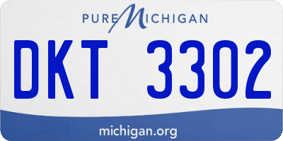 MI license plate DKT3302