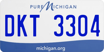 MI license plate DKT3304