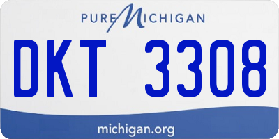 MI license plate DKT3308