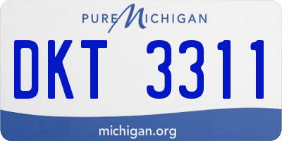 MI license plate DKT3311