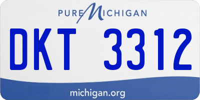 MI license plate DKT3312