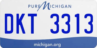 MI license plate DKT3313