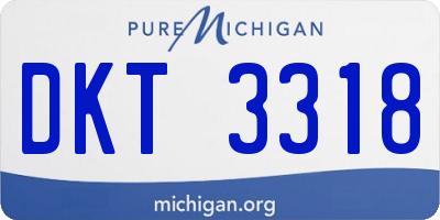 MI license plate DKT3318