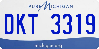 MI license plate DKT3319