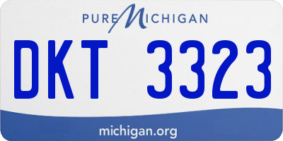 MI license plate DKT3323