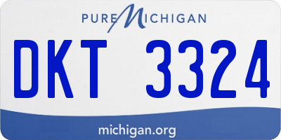 MI license plate DKT3324