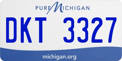 MI license plate DKT3327