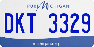 MI license plate DKT3329