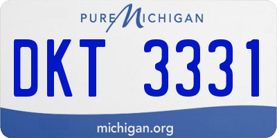 MI license plate DKT3331