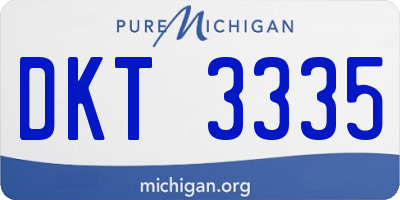 MI license plate DKT3335