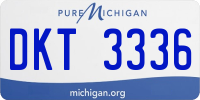 MI license plate DKT3336