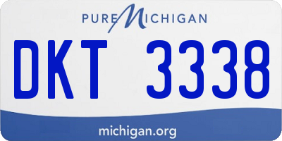 MI license plate DKT3338