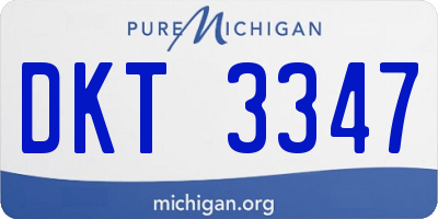 MI license plate DKT3347