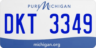 MI license plate DKT3349