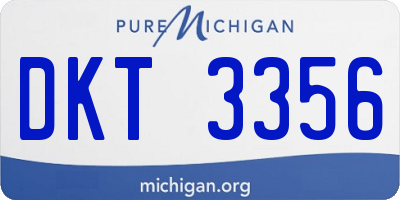 MI license plate DKT3356