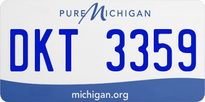 MI license plate DKT3359