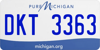 MI license plate DKT3363