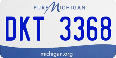 MI license plate DKT3368